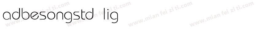 adbesongstd light字体转换